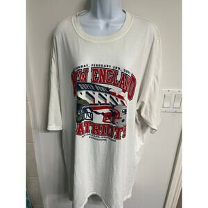Vintage 2002 New England Patriots Super Bowl XXXVI T-Shirt 3XL Anvil Brady NFL